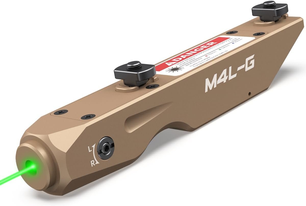 Votatu M4L-G Green Laser Sight Compatible with M-Lok Rail Surface, Ultra Low-Profile Tactical Rifle Laser Sight with Strobe Function Magnetic Rechargeable,IIIA Class Laser Power Output ≤5mw