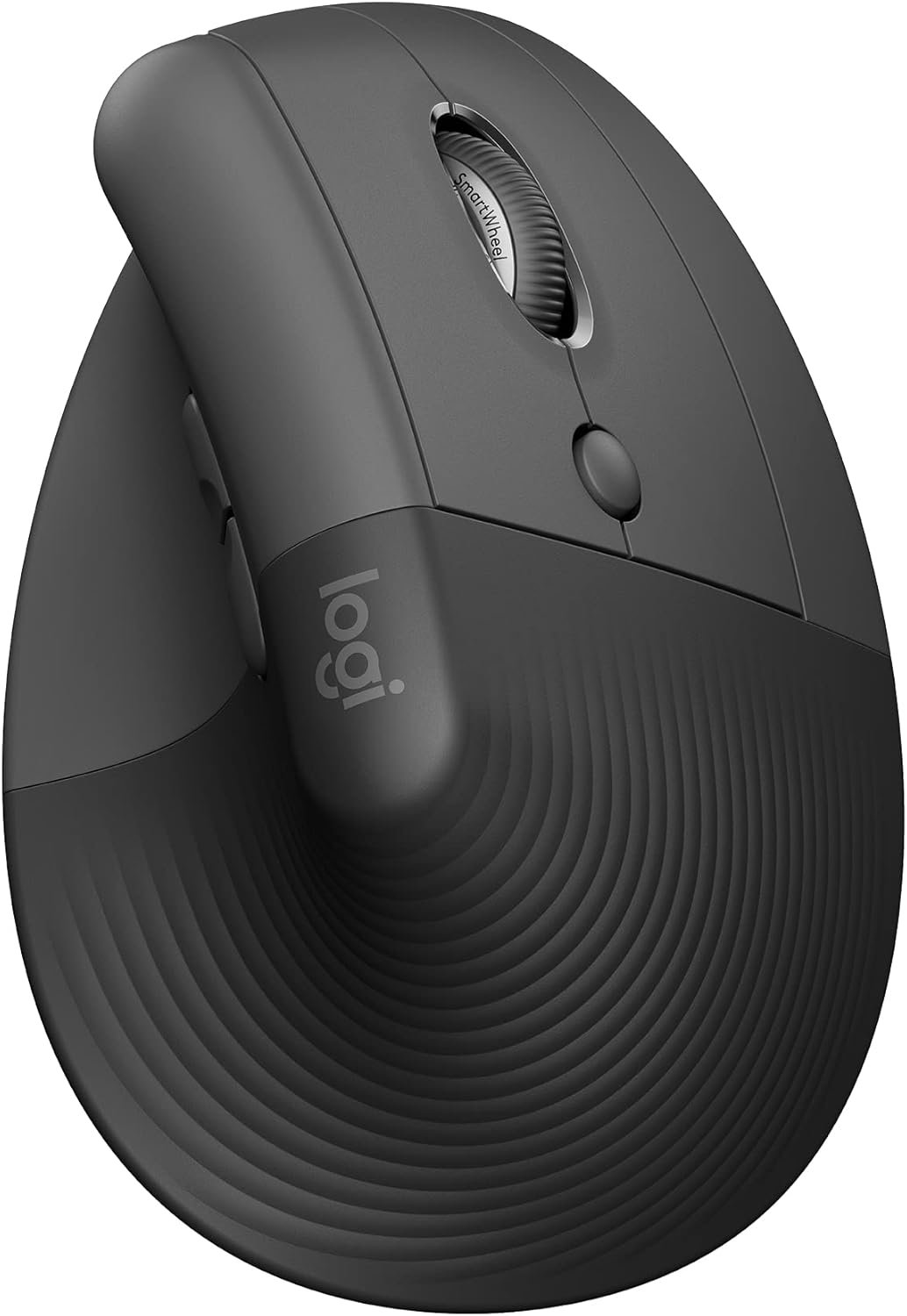 Logitech Lift Vertical Ergonomic Mouse, Wireless Bluetooth or USB Receiver, Quiet Clicks, 4 Buttons, Right Hand Wireless Mouse, Windows/macOS/iPadOS, Laptop, PC – Graphite