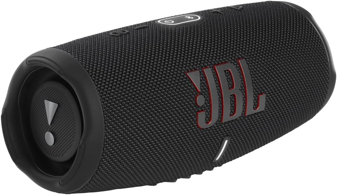 JBL CHARGE 5 – Portable Waterproof (IP67) Bluetooth Speaker with Powerbank USB Charge out, 20 hours playtime, JBL Partyboost (Black)