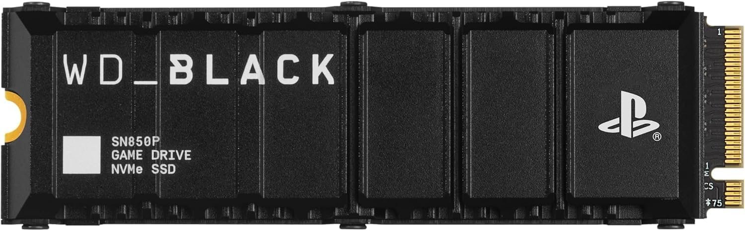 WD_BLACK 2TB SN850P NVMe M.2 SSD Officially Licensed Storage Expansion for PS5 Consoles, up to 7,300MB/s, with heatsink – WDBBYV0020BNC-WRSN