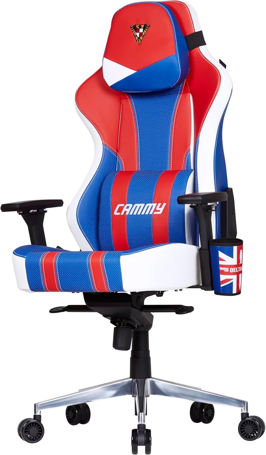 Cooler Master Caliber X2 Street Fighter 6 Cammy Edition Ergonomic Gaming Chair, 360° Swivel, 180 Reclining, Lumbar Support, High Density Foam Cushions, Adjustable Gas Lift for PC Game | Office