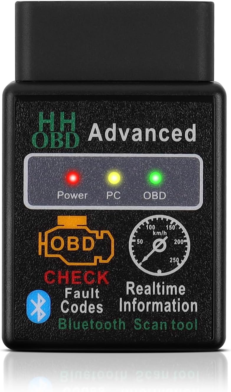 OBD2 Bluetooth Wireless Diagnostic Code Reader OBD II Scan Tool Reset & Clear Check Car Engine Light,Bluetooth Scanner Read, Compatible with iOS& Android & Windows