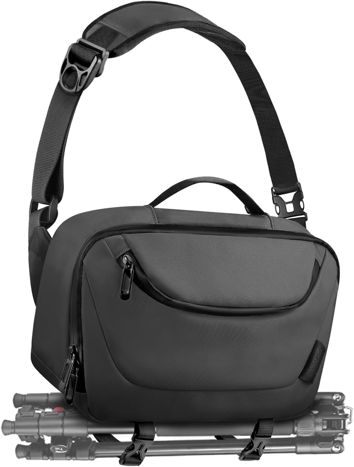 Camera Sling Bag,Waterproof Camera Case with Tripod Holder,Lightweight DSLR/SLR/Mirrorless Camera Bags Crossbody for photographers-Black