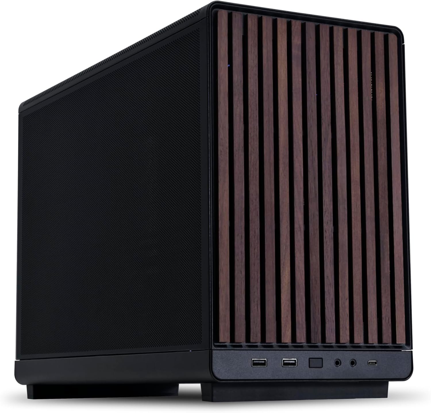 Lian Li A3-mATX-WD-26.3L Micro Form Factor Chassis-No Fans Included-Supports 360mm AIO-Modularity Design-for M-ATX, ITX Motherboard-DAN Cases Collaboration-Wood Front Panel-Black (A3X-WD)