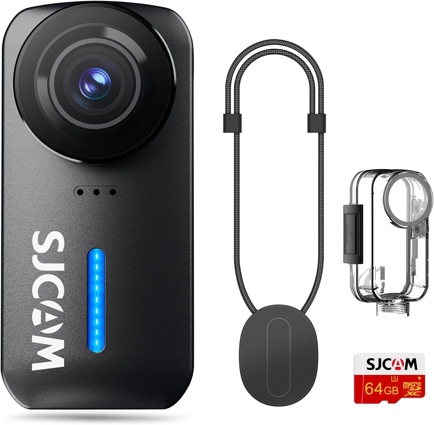 SJCAM C110Plus Magnetic Combo, 4K POV Pocket Action Camera,170° FOV Video, 6-Axis Stabilization,Mini Body Camera, Waterproof, Wearable cam for travel sport,Built-in Mic for Vlogging,Helmet Mount,Black