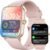 Smart Watches for Women,1.85″ HD Display Compatible iPhone/Android (Answer/Make Calls),110+ Sport Modes Fitness Tracker with Heart Rate/Sleep/Sp02 Monitor,200+watch Face IP68 Waterproof (Pink, 1.7)